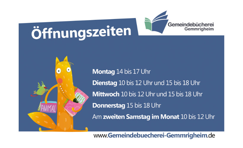 Grafik mit dem Fuchs und den Öffnungszeiten